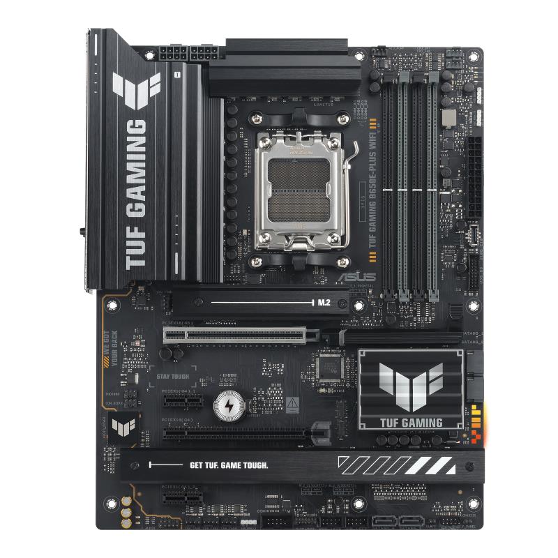 Mainboard ASUS AMD B650 SAM5 ATX Memory DDR5 Memory slots 4 1xPCI-Express 4.0 1x 1xPCI-Express 4.0 16x 1xPCI-Express 5.0 16x 3xM.2 1xHDMI 1xDisplayPort 6xUSB 2.0 3xUSB 3.2 1xUSB-C 1xRJ45 3xAudio port TUFGAMINGB650EPLUSWIFI