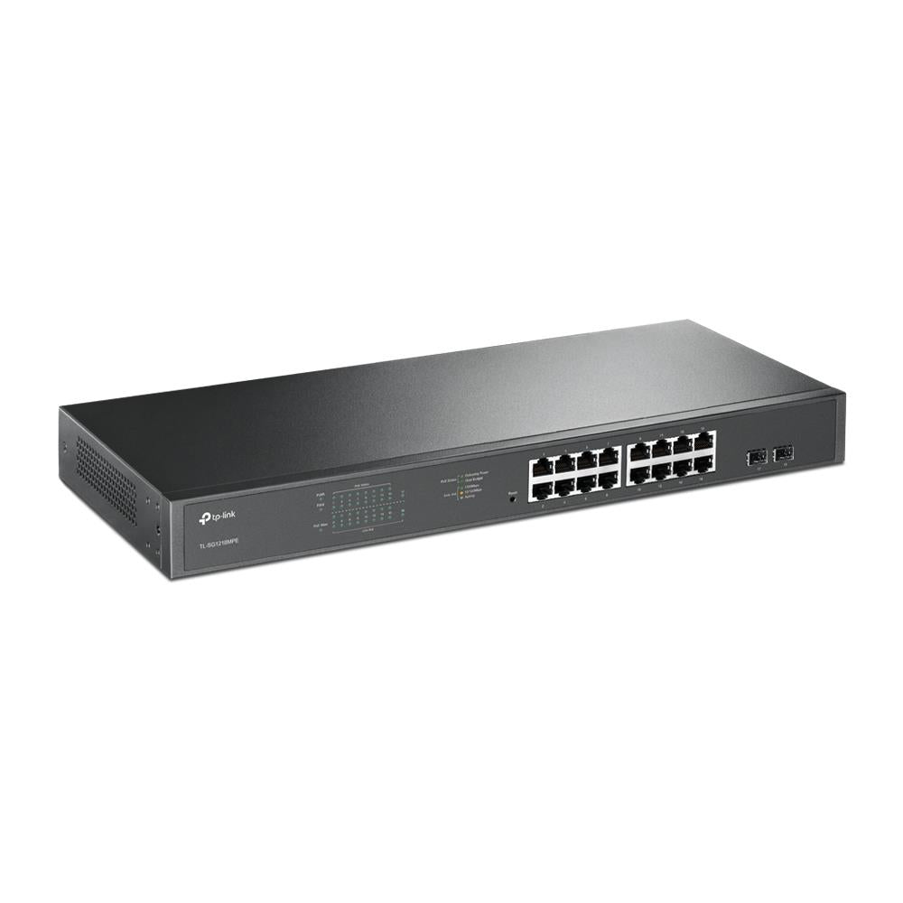 Switch TP-LINK TL-SG1218MPE Desktop/pedestal Rack 16x10Base-T / 100Base-TX / 1000Base-T PoE+ ports 16 192 Watts TL-SG1218MPE