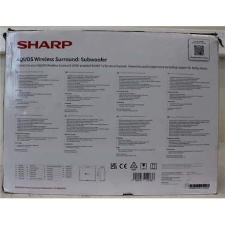 SALE OUT. Sharp AQUOS Wireless Surround Subwoofer | Sharp | AQUOS Surround Subwoofer | CP-AWS0101 | Wi-Fi | DAMAGED PACK