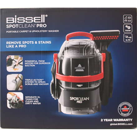 SALE OUT.  | Bissell | Spot Cleaner | SpotClean Pro | Corded operating | Washing function | 750 W | Red/Titanium | 24 mo