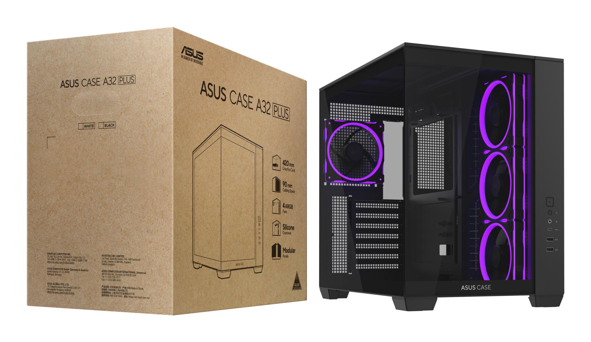 Case ASUS ATX/micro ATX/Mini-ITX Black PC A32PLUSTGARGBBLACK