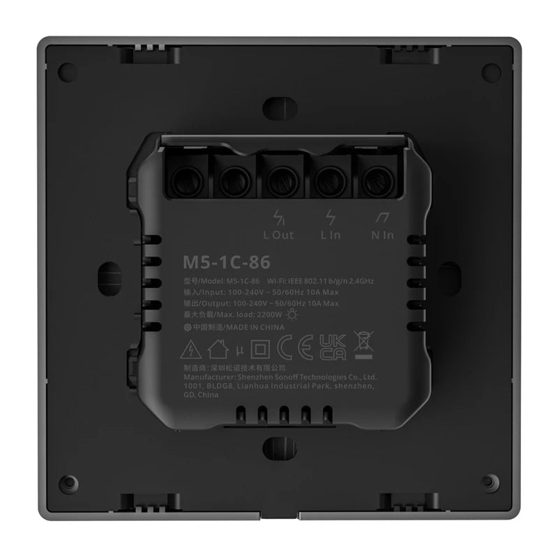 Sonoff M5 1C Smart WiFi Wall Switch, Gray (1-channel) - Image 4