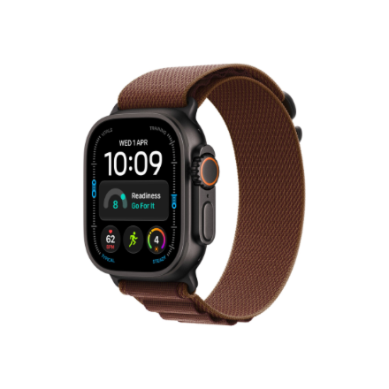 Apple Watch Ultra 4 GPS + Cellular 49mm Black Titanium Case with Burgundy Alpine Loop - M | Apple