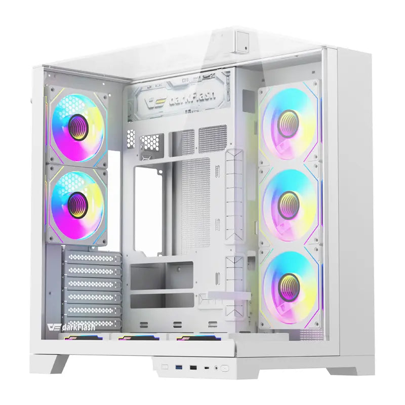 Computer case DarkFlash TH285 PLUS + 8 fans (white) - Image 2