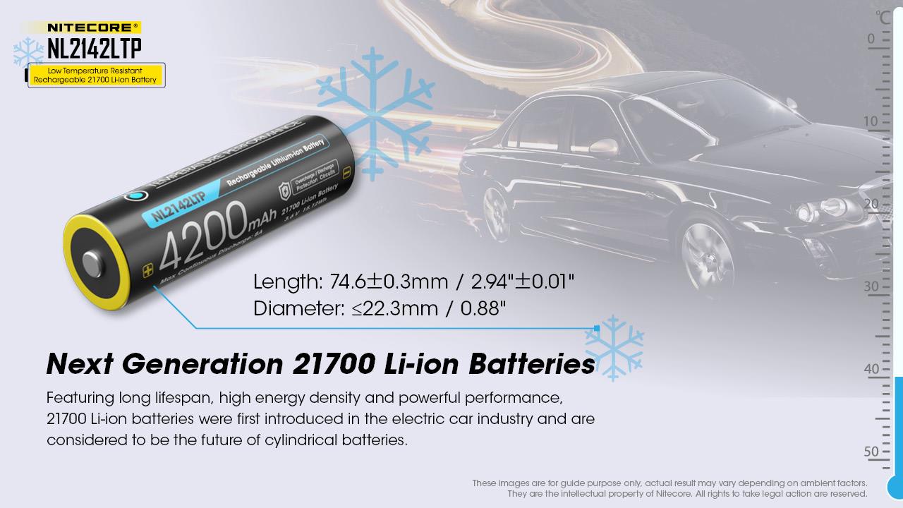 BATTERY RECH. 21700 4200MAH/NL2142LTP NITECORE