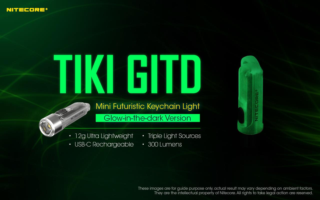 FLASHLIGHT T SERIES 300 LUMENS/TIKI GITD NITECORE