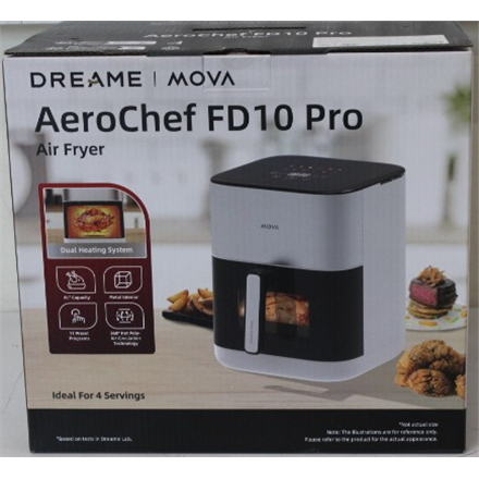 SALE OUT. MOVA FD10 Pro Air Fryer, 6 L, White | MOVA Air Fryer | FD10 Pro | Power 1800 W | Capacity 6 L | White | DAMAGE