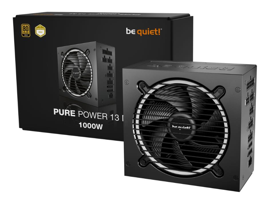 Power Supply BE QUIET Pure Power 13 1000 Watts Peak Power 1050 Watts Efficiency 80 PLUS GOLD PFC Active MTBF 100000 hours BP028EU