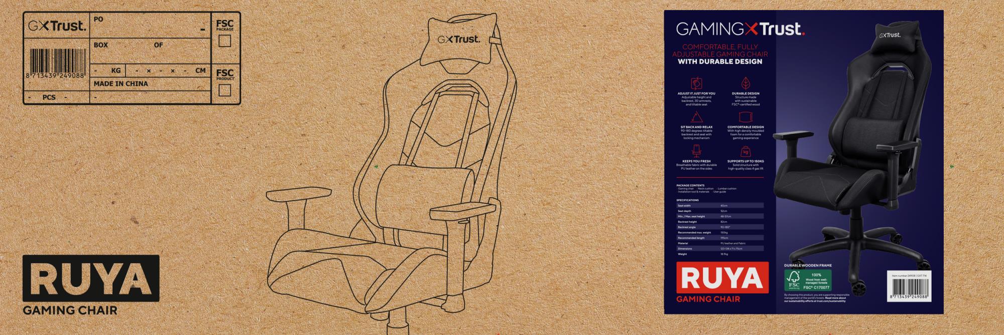 GAMING CHAIR GXT 714 RUYA/BLACK 24908 TRUST