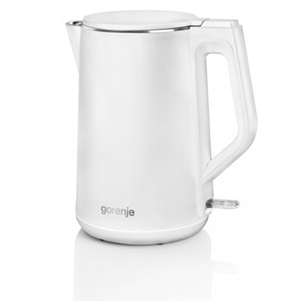 Gorenje | Kettle | K15DWW | Electric | 2200 W | 1.5 L | Plastic/Metal | 360° rotational base | White