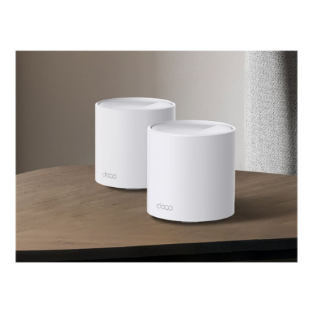 AX1500 Whole Home Mesh Wi-Fi 6 System | Deco X10 (2-pack) | 802.11ax | 10/100/1000 Mbit/s | Ethernet LAN (RJ-45) ports 1 | Mesh Support Yes | MU-MiMO Yes | No mobile broadband | Antenna type Internal