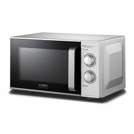 Caso | Ceramic Microwave Oven with Grill | MG 25 Ecostyle | Free standing | 900 W | 25 L | Grill | Silver