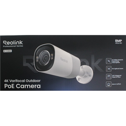 SALE OUT. Reolink PCRPB4K02 Smart 4K 133° View PoE Bullet Camera with 5× Optical Zoom | Reolink Smart 4K 133° View PoE C