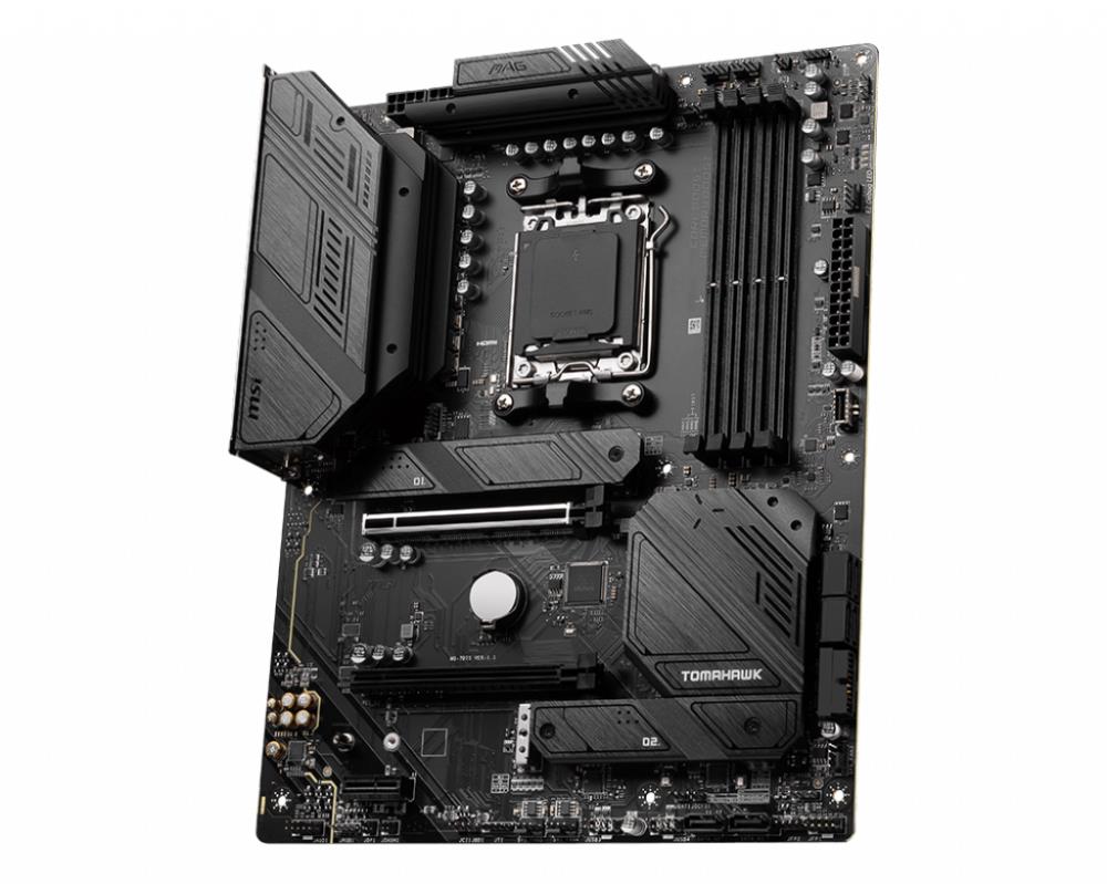 Mainboard MSI AMD B650 SAM5 ATX Memory DDR5 Memory slots 4 1xPCI-Express 1x 2xPCI-Express 16x 3xM.2 1xHDMI 1xDisplayPort 2xUSB 2.0 7xUSB 3.2 1xUSB-C 1xOptical S/PDIF 1xRJ45 5xAudio port MAGB650TOMAHAWKWIFI