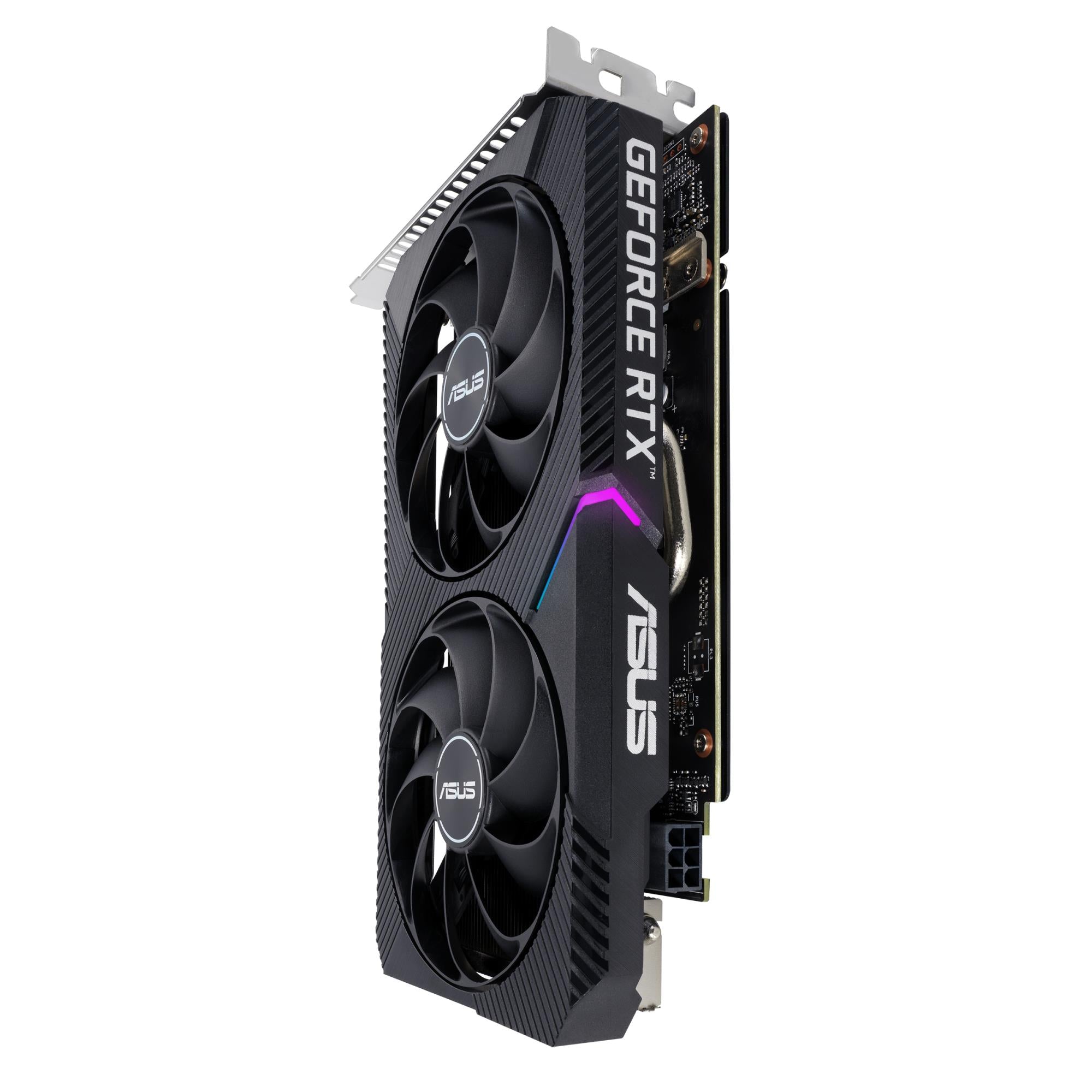 Graphics Card ASUS NVIDIA GeForce RTX 3050 8 GB GDDR6 128 bit PCIE 4.0 16x Dual Slot Fansink 1xDVI-D 1xHDMI 1xDisplayPort DUAL-RTX3050-O8G-V2