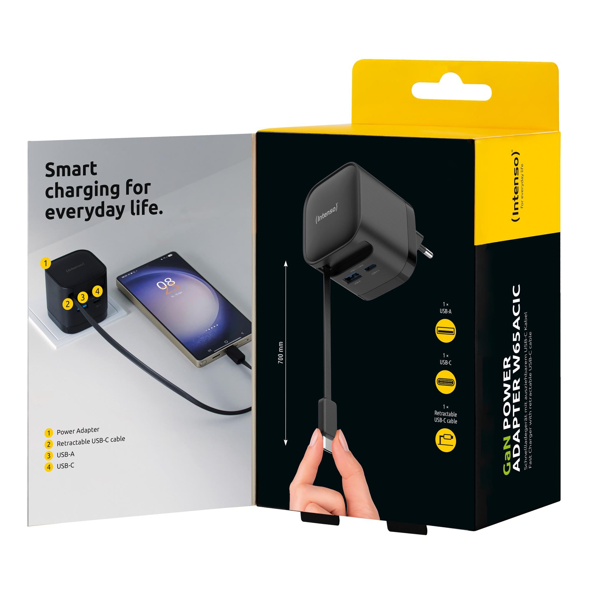 POWER ADAPTER 1XUSB-A/1XUSB-C/WHITE 7806520 INTENSO