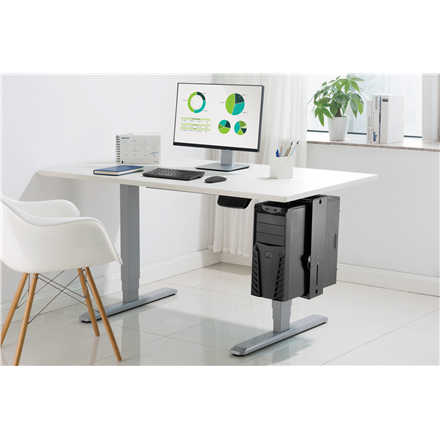 PC Table Mount | DA-90411 | Height adjustment 30-51 cm | Steel | Black