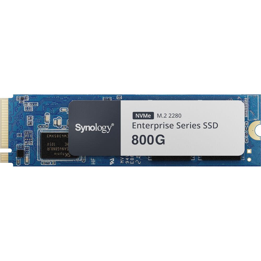 SSD SYNOLOGY 800GB M.2 NVMe Write speed 1000 MBytes/sec Read speed 3000 MBytes/sec TBW 1400 TB SNV5420-800G