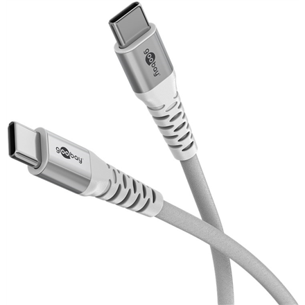 Goobay | USB-C Supersoft Textile Cable with Metal Plugs | 70193