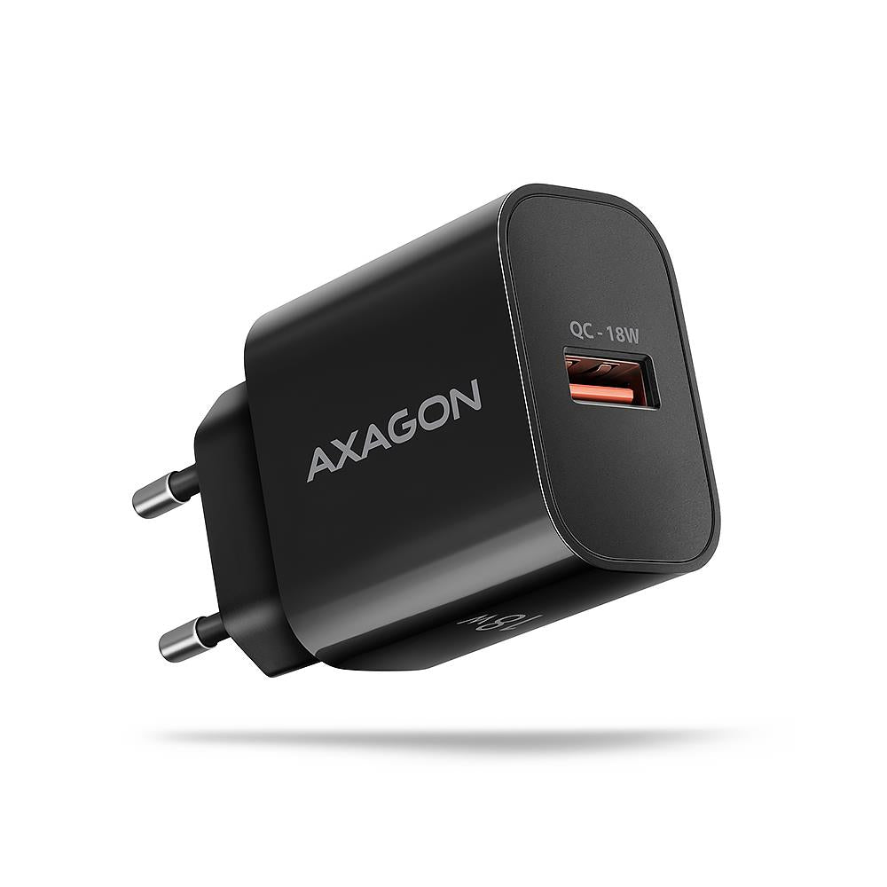 MOBILE CHARGER WALL USB 18W/1PORT BLACK ACU-QC18 AXAGON