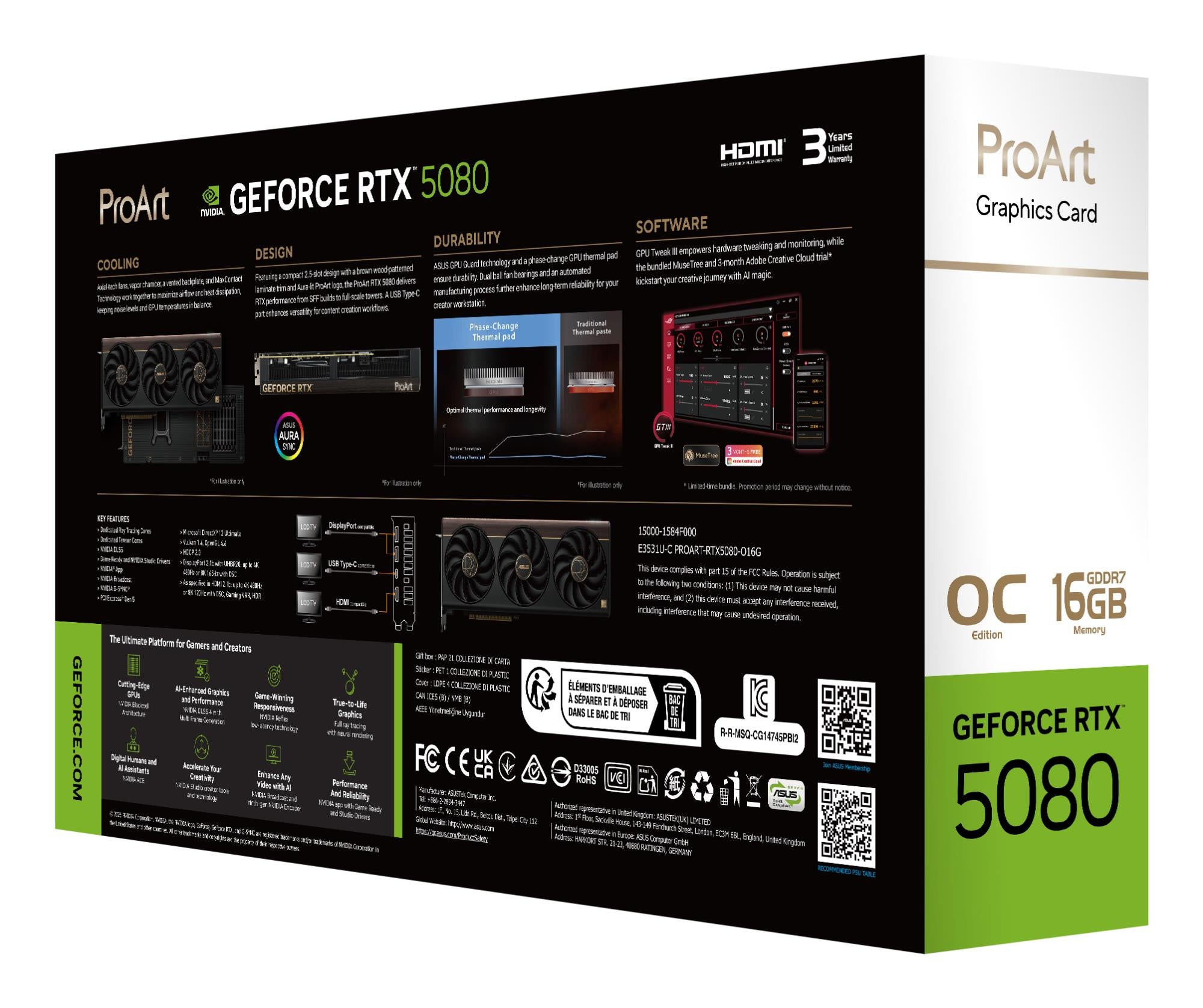 ASUS PROART-RTX5080-O16G Video