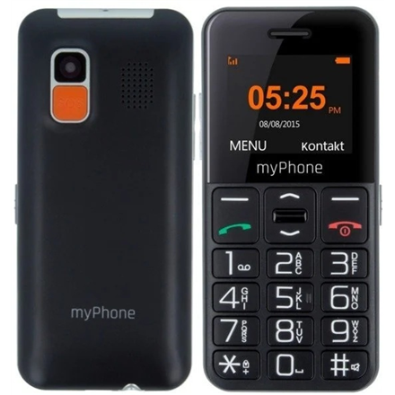 myPhone Halo Easy | Black | 1.77 " | TFT | 24 MB | 32 MB | Single SIM | Bluetooth | Main camera resolution 0.3 MP | 1000