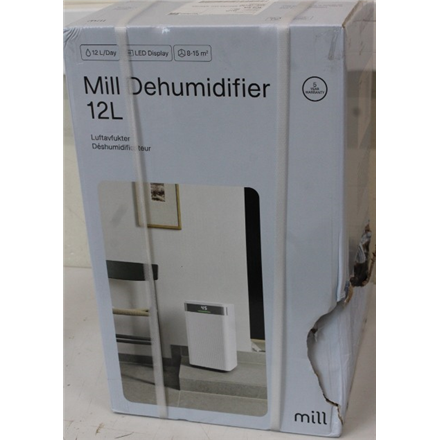 SALE OUT. Mill MDH12 Dehumidifier, 12L/day, for rooms 8-15 m², LED Display, White | SALE OUT. | Mill Dehumidifier | MDH1