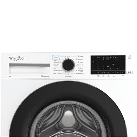 Whirlpool | Washing machine | WAM 97WB EE | Energy efficiency class A | Front loading | Washing capacity 9 kg | 1400 RPM