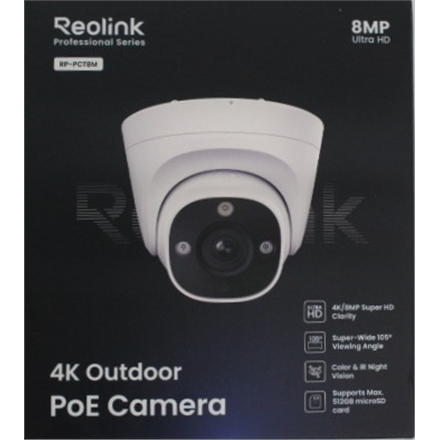 SALE OUT. Reolink PCRPD4K01 Smart 4K 125° View PoE Dome Camera | Reolink 4K Smart PoE Camera with Color Night Vision | R
