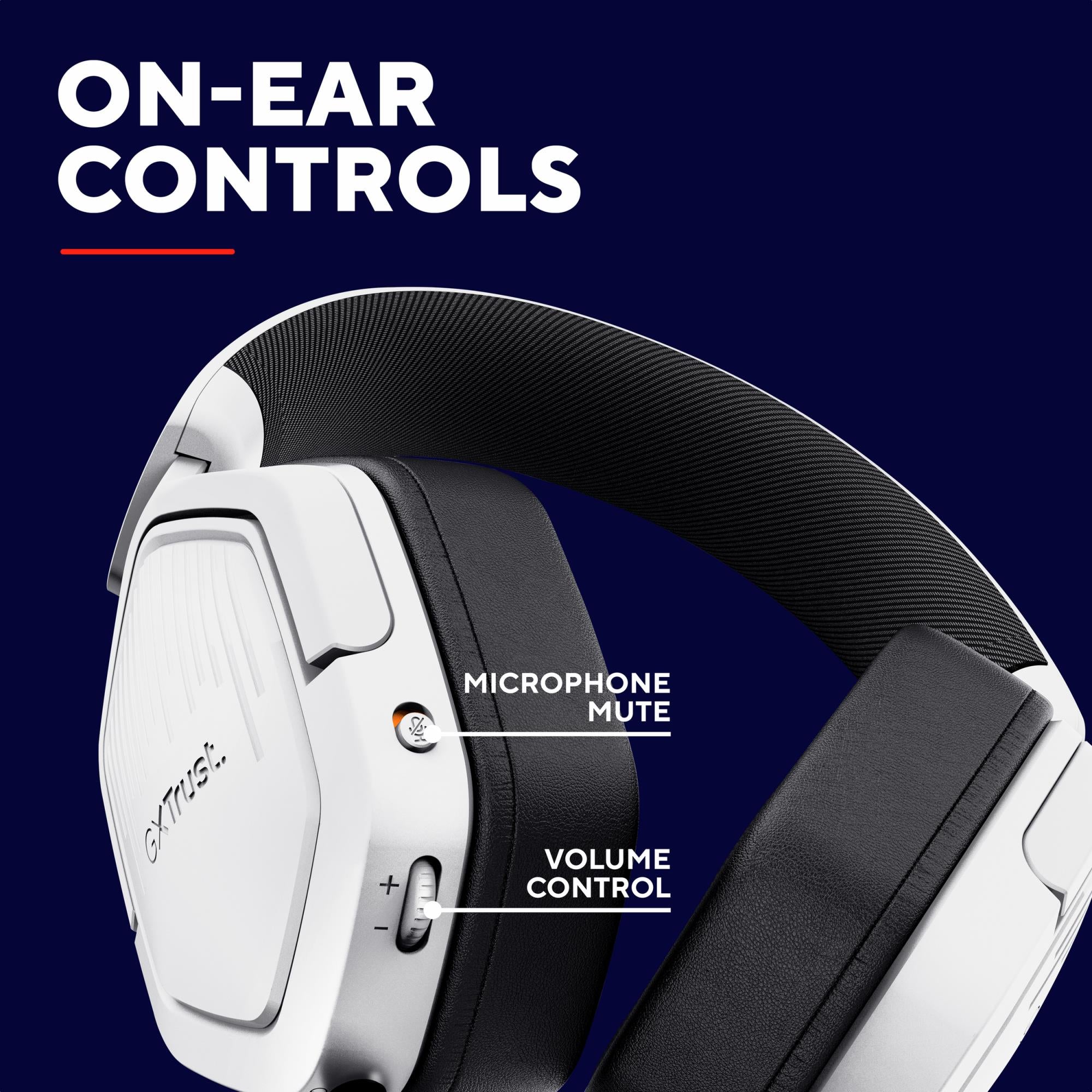 HEADSET GXT492W CARUS/WHITE 25448 TRUST