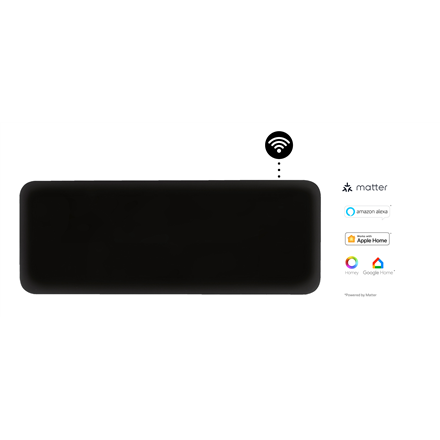 Mill Invisible Smart WiFi Heater | PA1300WIFI4B | Panel Heater | 1300 W | Suitable for rooms up to 15-19 m² | Black | IP