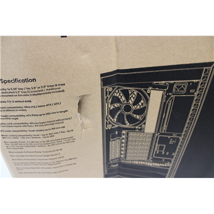 SALE OUT. Fractal Define 7 Black Solid | Fractal Design | Define 7 Solid | E-ATX | ATX | Black | DAMAGED PACKAGING