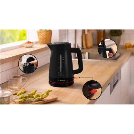 Bosch Kettle | TWK3M123 MyMoment | Electric | 2400 W | 1.7 L | Plastic | 360° rotational base | Black