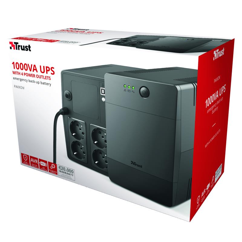 UPS TRUST 600 Watts 1000 VA Wave form type Simulated sinewave 23504