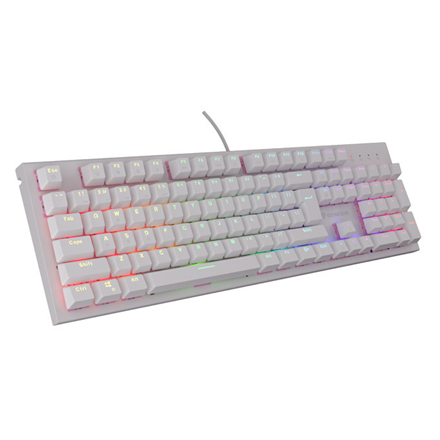 Genesis THOR 303 | Mechanical Gaming Keyboard | Wired | US | White | USB Type-A | Outemu Peach Silent