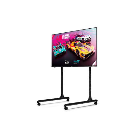 Next Level Racing Floor stand | Round Tube Freestanding Single Monitor Stand | Up to 65 " | Height adjustment, Tilt | Maximum weight (capacity) 50 kg | Black