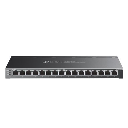 TP-LINK | etStream 16-Port Gigabit Smart Switch with 8-Port PoE+ | TL-SG2016P | Web managed | Desktop | Power supply typ