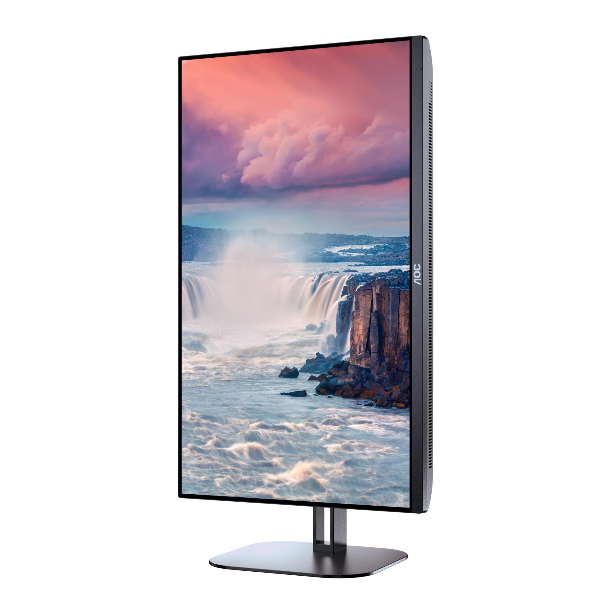 LCD Monitor AOC 27" Panel VA 2560x1440 16:9 75 Hz Matte 4 ms Speakers Swivel Pivot Height adjustable Tilt Colour Black Q27V5N/BK