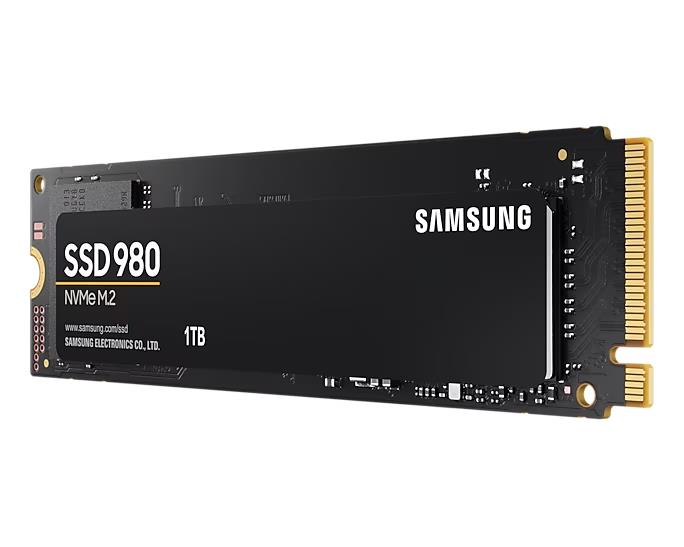 SSD SAMSUNG 980 1TB M.2 PCIE NVMe MLC Write speed 3000 MBytes/sec Read speed 3500 MBytes/sec 2.38mm TBW 600 TB MTBF 1500000 hours MZ-V8V1T0BW