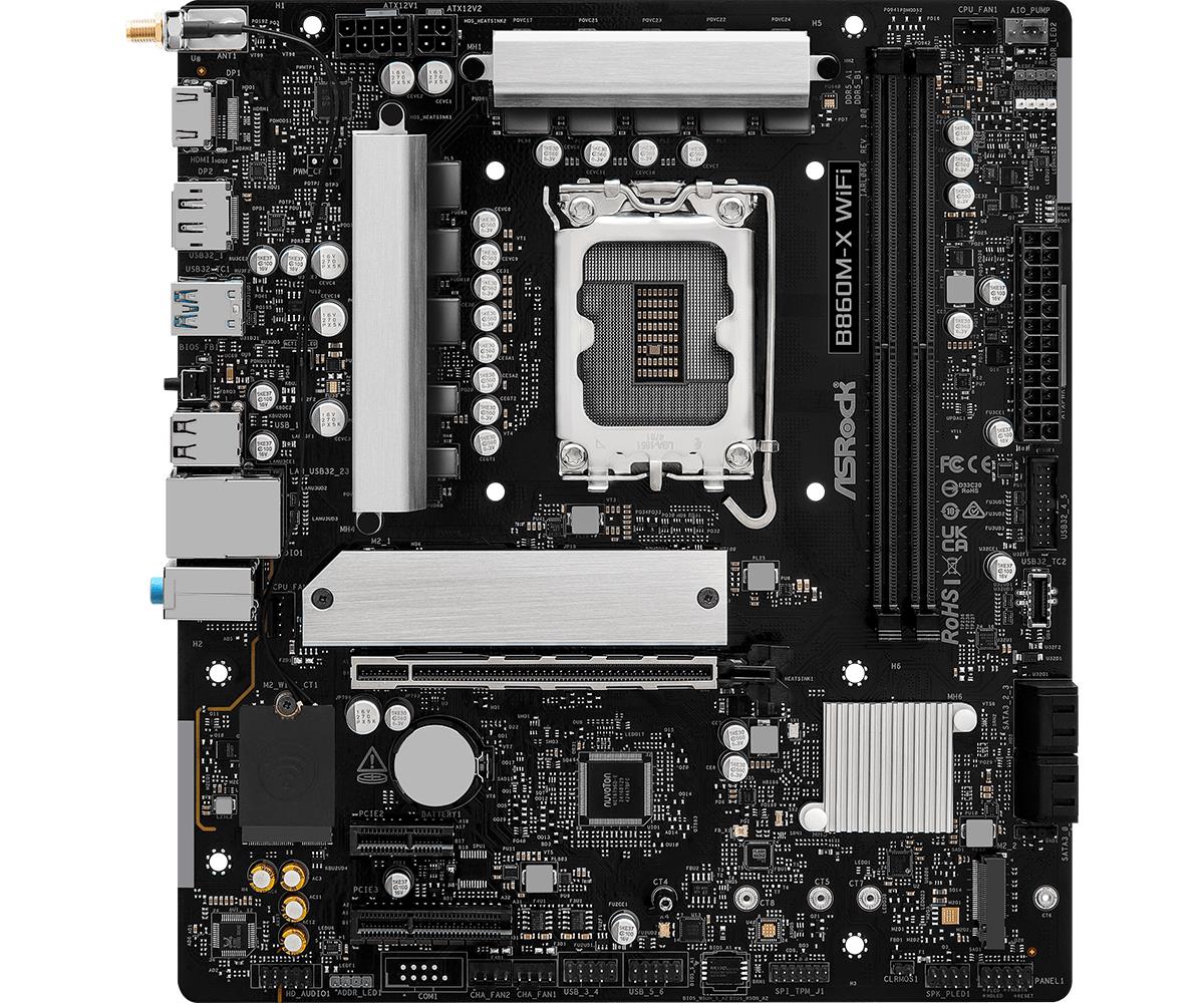 Mainboard ASROCK Intel B660 LGA1851 Micro-ATX Memory DDR5 Memory slots 2 B860M-X_WIFI
