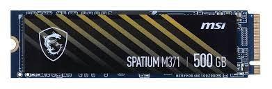 SSD MSI SPATIUM M371 500GB M.2 PCIE NVMe 3D NAND Write speed 1150 MBytes/sec Read speed 2200 MBytes/sec 2.15mm TBW 110 TB MTBF 1500000 hours S78-440K160-P83