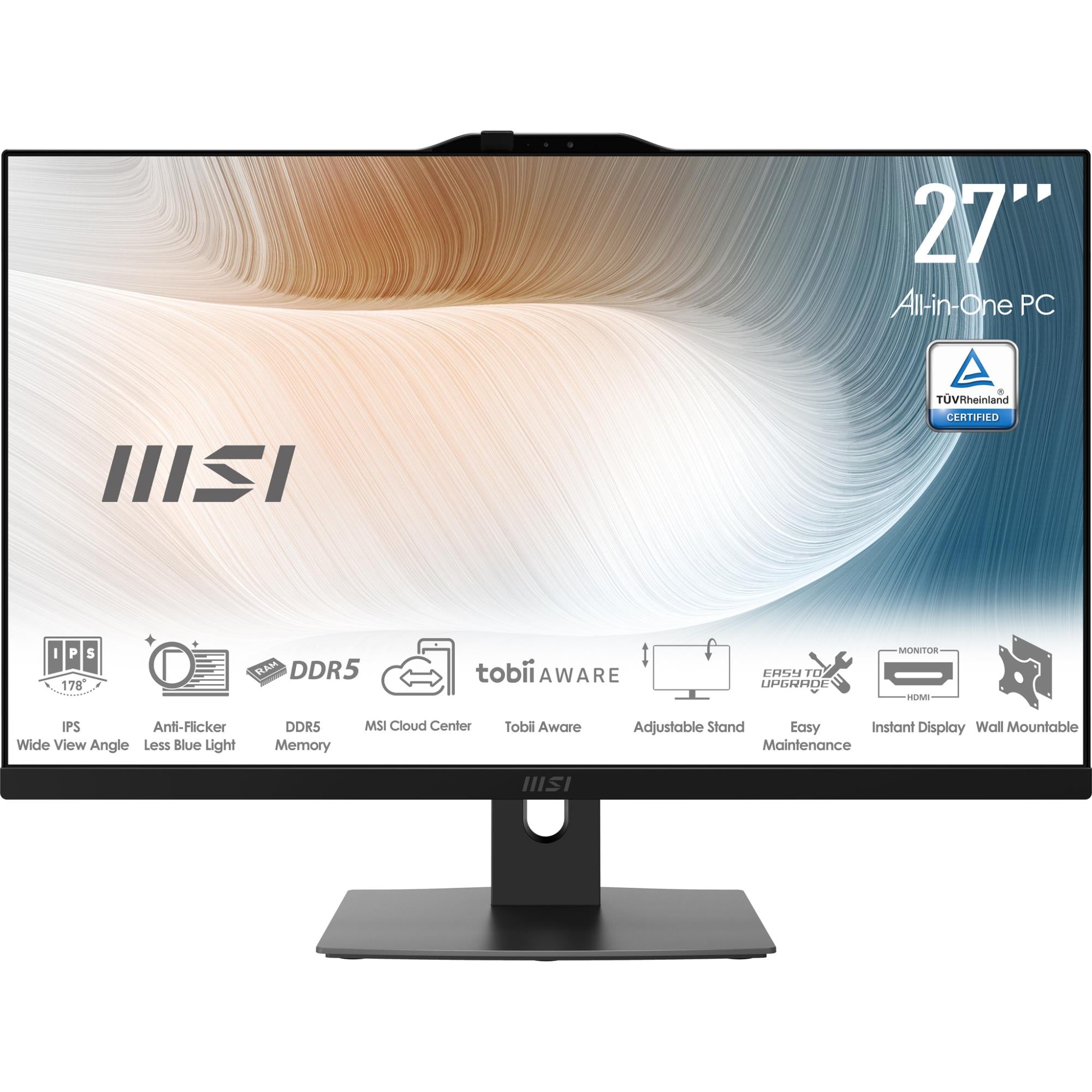 Monoblock PC MSI AM272P 1M Modern CPU Intel Intel Core 7 150U RAM 16 GB DDR5-SDRAM Screen 27 " 1920 x 1080 pixels Storage 1000 GB SSDs 1000 GB Not available On-board graphics Yes Intel Graphics Black OS Windows 11 Pro MODERNAM272P1M-845EU