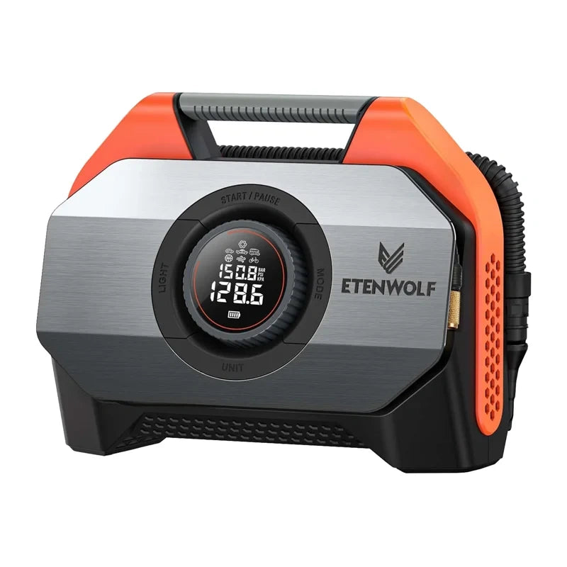 Etenwolf S6 Car Air Compressor, 11.03 bar, 19,200 mAh (orange) - Image 1