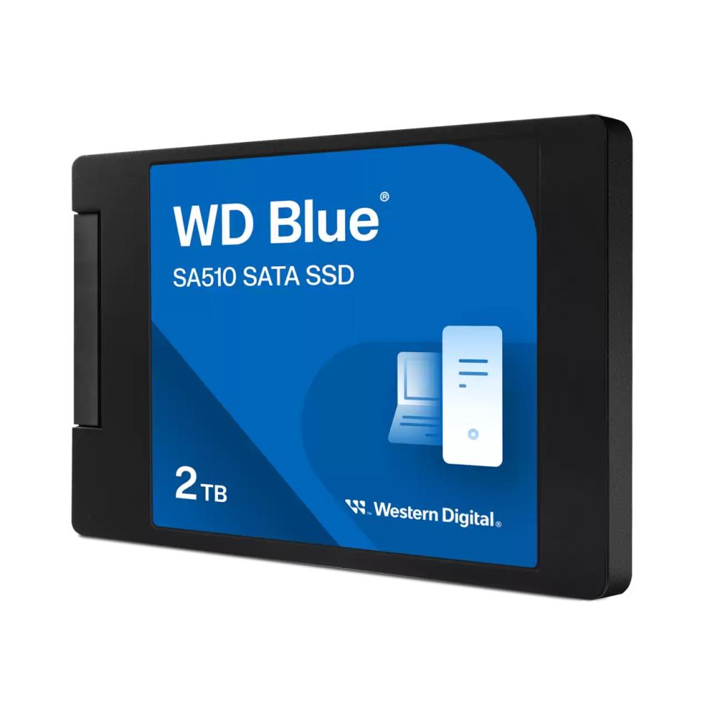 SSD WESTERN DIGITAL Blue SA510 2TB SATA 3.0 Write speed 520 MBytes/sec Read speed 560 MBytes/sec 2,5" TBW 500 TB MTBF 1750000 hours WDS200T3B0A