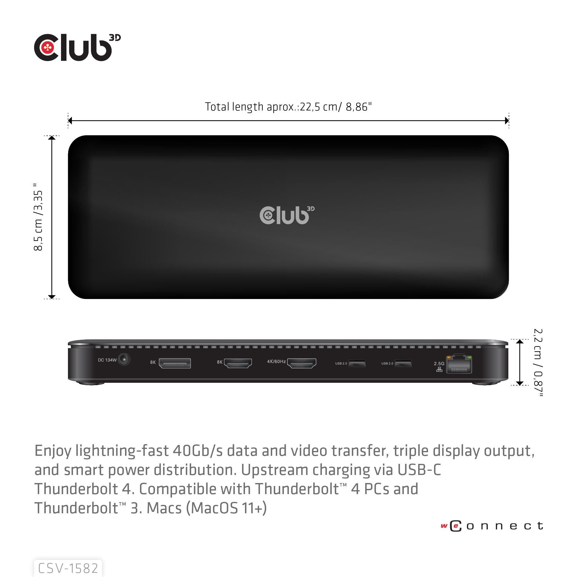 NB ACC DOCKING STATION 12IN1/THUNDERBOLT CSV-1582 CLUB3D