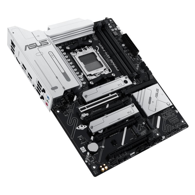 Mainboard ASUS AMD X870 SAM5 ATX Memory DDR5 Memory slots 4 4xPCI-Express 4.0 16x 1xPCI-Express 5.0 16x 4xM.2 1xHDMI 4xUSB 2.0 4xUSB 3.2 2xUSB-C 1xRJ45 3xAudio port PRIMEX870-PWIFI