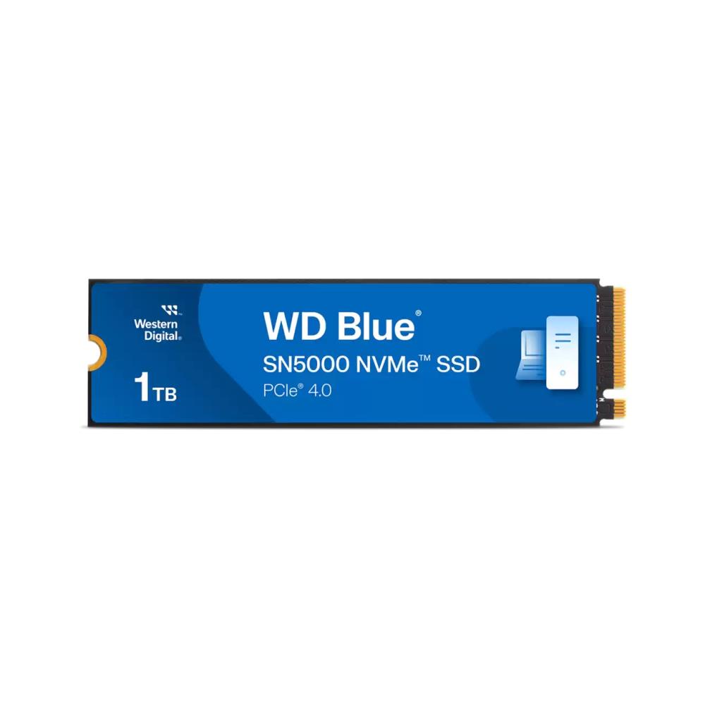 SSD WESTERN DIGITAL Blue SN5000 1TB M.2 PCIe Gen4 NVMe Write speed 4900 MBytes/sec Read speed 5150 MBytes/sec 2.38mm TBW 600 TB WDS100T4B0E