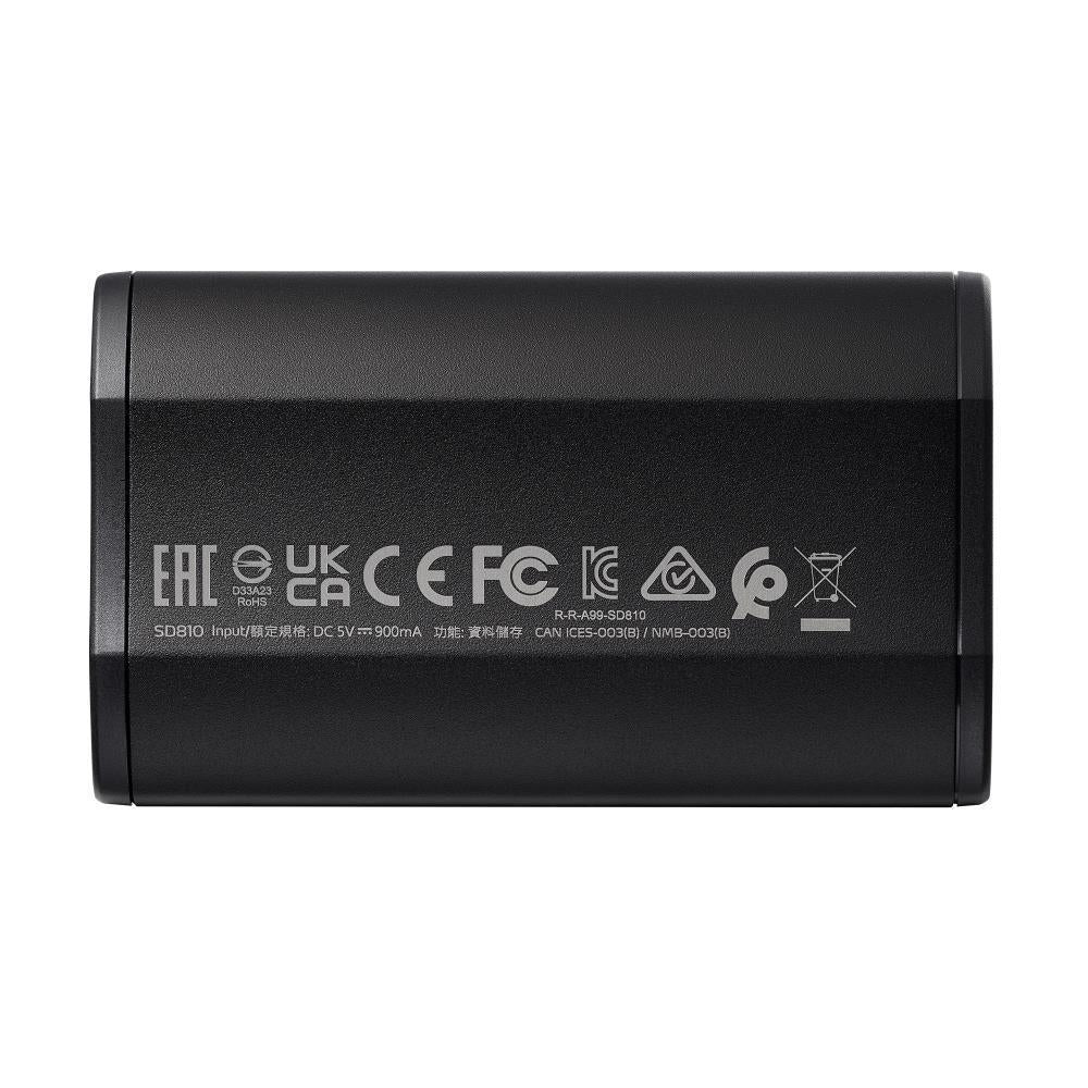External SSD ADATA SD810 4TB USB-C Write speed 2000 MBytes/sec Read speed 2000 MBytes/sec SD810-4000G-CBK