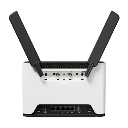 MikroTik Chateau LTE18 ax S53UG+5HaxD2HaxD-TC&EG18-EA 802.11ax, 574 Mbit/s (2.4 GHz) / 1200 Mbit/s (5 GHz) Mbit/s, Ether
