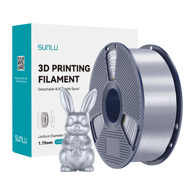 Sunlu Filament PLA+ Silk Silver - Image 1
